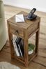 Sheesham Beistelltisch mit Schublade, Massivholz Braun, 18,5 x 23 x 7 cm Bild 3