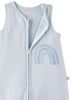 SANETTA Baby-Schlafsack mit Füßen Blau | Praktischer und bequemer Unisex-Schlafsack aus Bio-Baumwolle. Baby-Schlafsack mit Reißverschluss und Regenbogen-Print | Baby Sleeping Bag Bild 3