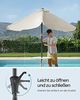 Songmics Sonnenschirm ohne Aufbewahrungstasche, ohne Ständer, UPF 50+, Stahl / Polyester, Beige, 200 x 150 cm Bild 3