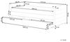 Tagesbett mit Stauraum Samtstoff MARRAY II 90 x 200 cm Cremeweiß Bild 3