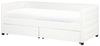 Tagesbett mit Stauraum Samtstoff MARRAY II 90 x 200 cm Cremeweiß Bild 4