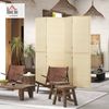 HOMCOM Paravent 180 x 180 cm Trennwand aus Bambus (Set, 1 St, Raumtrenner), für Wohnzimmer Schlafzimmer Natur Bild 2