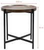Spetebo Beistelltisch Metall Beistelltisch schwarz - Ø 43 cm (Anzahl, 1-St, Stück), vielseitig einsetzbar Bild 3