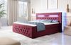 Boxspringbett Sunshine mit indirekter Beleuchtung, USB und Stauraum 140x200 Rot H2 Bild 4