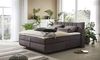 Mivano Free Boxspringbett/Bett mit 7-Zonen-Taschenfederkern-Matratze und Premium Topper/Härtegrad H2 + H3, Velours Cosy Braun, Liegefläche 180x200 cm Bild 2