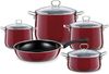 Riess rosso Topf 4 L Burgunderroter Emaille-Topf mit Deckel Bild 2