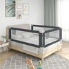 vidaXL Kleinkind Bettschutzgitter Bettgitter Kinderbettgitter Babybettgitter Gitter Kinderbett Babybett Rausfallschutz Dunkelgrau 150x25 cm Stoff Bild 2