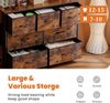 DUMOS Kommode für Schlafzimmer mit 7 Stoffschubladen, hohe Kommode Organizer für Kleidung, Schrank Kinderzimmer, Aufbewahrungsturm mit Schrank, Metallrahmen, Holzplatte, leichte Kinderzimmermöbel Bild 4