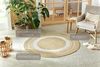 NORTHRUGS Trenzado In- & Outdoor Teppich Rund Wetterfest – Pflegeleicht Handmade-Look für Innen und Außen Gewebter Outdoorteppich Läufer für Balkon, Terrasse, Wohnzimmer, Garten – Creme Beige, ø 200 Bild 3
