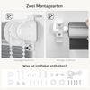 WOLTU Doppelrollo Klemmfix ohne Bohren Weiß+Grau+Anthrazit B100 x H150 cm, Duo Rollo Zebrarollo Fensterrollo Klemmrollo Seitenzugrollo Easyfix lichtdurchlässig & verdunkelnd Rollos für Fenster und Tür Bild 4