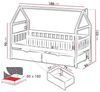 Kinderbett Darynka mit 2 Bettschubladen (Farbe: Kiefer) Bild 3
