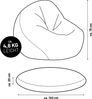 Lumaland 'Drops' Sitzsack, 2 in 1 Funktion, ESP-Füllung, Lila, 300 l Bild 3