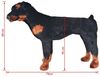 vidaXL Plüschtier Hund Rottweiler Stehend Plüsch Schwarz und Braun XXL 91330 Bild 2