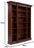 Massivum Bücherregal Cambridge Triple Mahagoni braun 210 cm hoch edel antik Stil Bücherwand Regal Bibliothek Herrenzimmer viel Stauraum Bild 3