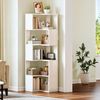 YITAHOME Bücherregal weiß, 6 Etagen Eckregal, L-förmiges Regal, deko Wohnzimmer Schlafzimmer Arbeitszimmer, Regaleinheit, 23.3''L x 15.2''W x 62.8 ''H Bild 3