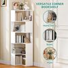 YITAHOME Bücherregal weiß, 6 Etagen Eckregal, L-förmiges Regal, deko Wohnzimmer Schlafzimmer Arbeitszimmer, Regaleinheit, 23.3''L x 15.2''W x 62.8 ''H Bild 4