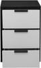 Nachttisch Columbia 03 / Clyde, Holzwerkstoff, Grau, Schwarz, 49 x 70 x 45 cm Bild 3