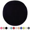 Kissenhülle Dekokissen Kissenbezug Microfaser - viele Größen und Farben Schwarz Ø 60 cm Bild 2