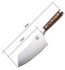 ZAYIKO Asiamesser IZUMI Blockmesser 19,00 cm Klinge I Edelstahl mit Pakkaholzgriff, Deutscher Edelstahl 1.4116 Bild 4