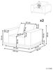 Gartensessel 2er Set ROVIGO Stoff Grau Bild 3