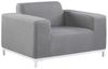 Gartensessel 2er Set ROVIGO Stoff Grau Bild 5
