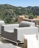 Gartensessel 2er Set ROVIGO Stoff Grau Bild 2