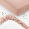 Blumtal® Spannbettlaken 135x190 cm - Bettlaken 135x190 aus Microfaser im 2er Set - Oekotex zertifiziertes Spannbetttuch 135x190 - Spannbettlaken 135x190 / Spannleintuch 135x190 cm - Bettlaken - Rosa Bild 3