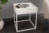 riess-ambiente Nachttisch SLIM LINE 50cm weiß - Metall, mit Schublade, Industrial Design, eckig (Einzelartikel, 1-St), Beistelltisch mit Stauraum - ideal für Wohn-, Gäste- und Schlafzimmer Bild 2