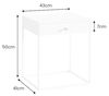 riess-ambiente Nachttisch SLIM LINE 50cm weiß - Metall, mit Schublade, Industrial Design, eckig (Einzelartikel, 1-St), Beistelltisch mit Stauraum - ideal für Wohn-, Gäste- und Schlafzimmer Bild 3