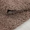 HomebyHome Shaggy Hochflor Wohnzimmerteppich Läufer 60x110 cm Mocca - Flur Teppich Flauschig, Modern, Plüsch und Extra Weich - Ideal als Bettvorleger im Schlafzimmer und als Küchenläufer Bild 4