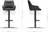 Barstuhl Alja-Flex Materialmix Mikrofaser Schlamm / Bouclé Schlamm Drehfußhöhenverstellbar Metall Schwarz drehbar Taschenfederkern Bild 3