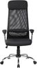 Dmora - Bürostuhl Canberra, Präsidentensessel mit Armlehnen, Ergonomischer Bürostuhl, cm 65x65h126/136, schwarz Bild 5