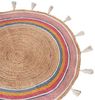 Teppich Jute mehrfarbig ⌀ 120 cm Streifenmuster Kurzflor ZANAVI Bild 5