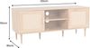 riess-ambiente Lowboard VIENNA 120cm natur-Wiener Geflecht, Rattan, Holz-Optik, Stauraum, Boho (Einzelartikel, 1 St), TV-Board mit Kabelöffnung - ideal f. Ess-, Arbeits-, Wohnzimmer & Flur Bild 3