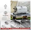 Royal Gourmet Edelstahl Tragbarer Gasgrill, Compact Tischgrill mit Zwei Griffen und Reiseschlössern, Klappbaren Beinen, 3 kW BBQ Campinggrill für Balkon, Picknick Silber Bild 4