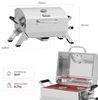 Royal Gourmet Edelstahl Tragbarer Gasgrill, Compact Tischgrill mit Zwei Griffen und Reiseschlössern, Klappbaren Beinen, 3 kW BBQ Campinggrill für Balkon, Picknick Silber Bild 3