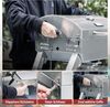 Royal Gourmet Edelstahl Tragbarer Gasgrill, Compact Tischgrill mit Zwei Griffen und Reiseschlössern, Klappbaren Beinen, 3 kW BBQ Campinggrill für Balkon, Picknick Silber Bild 5