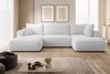 Selsey Sofa Ecksofa Eckcouch Schlafsofa Couch Mit Stauraum Schlaffunktion Pflegeleicht Polyurethanschaum U Form Rechts OVO Grau Boucle Abriamo Bild 2