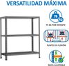 Simonrack Schwerlastregal, Lagerregal, 90 x 80 x 50 Metallregal, Kellerregal, Biegestelle 75 kg, 3 Fachböden, Grau - Advantage Bild 5
