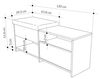 Dmora Schuhschrank 120,3 x 40,5 x 51 cm Weiß 8 Paare, 1 Regal Bild 2