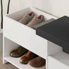 Dmora Schuhschrank 120,3 x 40,5 x 51 cm Weiß 8 Paare, 1 Regal Bild 4