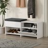Dmora Schuhschrank 120,3 x 40,5 x 51 cm Weiß 8 Paare, 1 Regal Bild 5