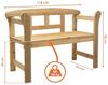 Spetebo Gartenbank Friesenbank aus Kiefernholz (Stück, 1-St, Sitzbank), Klassische Holz Parkbank aus Kiefernholz Bild 3