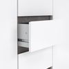 Dmora - Kommode Alix, Wohnzimmerbuffet, Wohnzimmer-Sideboard, Moderne Küchen-Speisekammer, 121x50 h91 cm, Zement und Weiß Bild 4