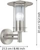 Eglo 30184 Aussenleuchte LISIO edelstahl, E27 max. 1X40W L:17,5cm H:30cm Bild 4