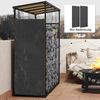 Outsunny Kaminholzregal 2er-Set, 148 x 62 cm, Wasserdicht 600D Oxford, UV-Schutz, BxTxH:148x1x62 cm, (Brennholzregalabdeckung, 2-St, Kaminholzregal Abdeckung), für Feuerholzregal 62-66T x 185H cm, Schwarz Bild 2