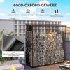 Outsunny Kaminholzregal 2er-Set, 148 x 62 cm, Wasserdicht 600D Oxford, UV-Schutz, BxTxH:148x1x62 cm, (Brennholzregalabdeckung, 2-St, Kaminholzregal Abdeckung), für Feuerholzregal 62-66T x 185H cm, Schwarz Bild 3