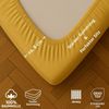 EXKLUSIV HEIMTEXTIL Marke Jersey Spannbettlaken 140 x 200 cm Gelb 100% Baumwolle Öko - Tex Zertifiziert Bed-Sheet Bettlaken Spannbetttuch Topper Leinentuch Bild 4