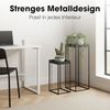 MICA Decorations Beth Beistelltisch – Set aus 3 – Beistelltische Wohnzimmer – Couchtisch – Beistelltisch klein – Eisen – 30 x 30 x 70 cm – Schwarz Bild 5