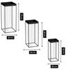 MICA Decorations Beth Beistelltisch – Set aus 3 – Beistelltische Wohnzimmer – Couchtisch – Beistelltisch klein – Eisen – 30 x 30 x 70 cm – Schwarz Bild 2